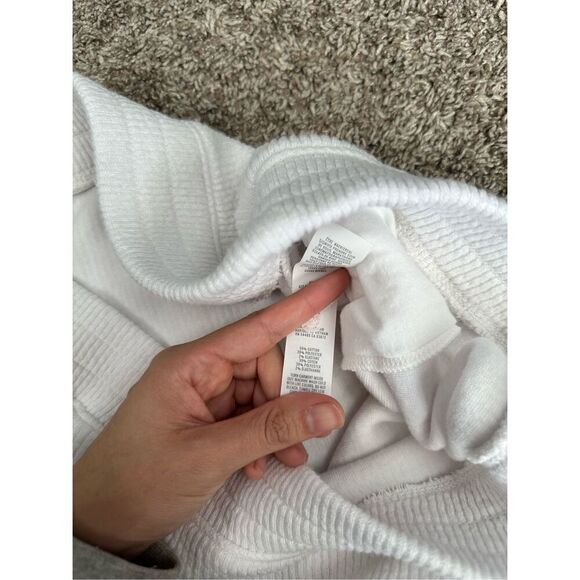 aerie wonder mini skirt white pull on ribbed knit pockets stretch womens size XL - Picture 6 of 10